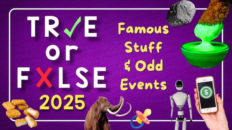 True or False 2025: Famous Stuff and Odd Events!